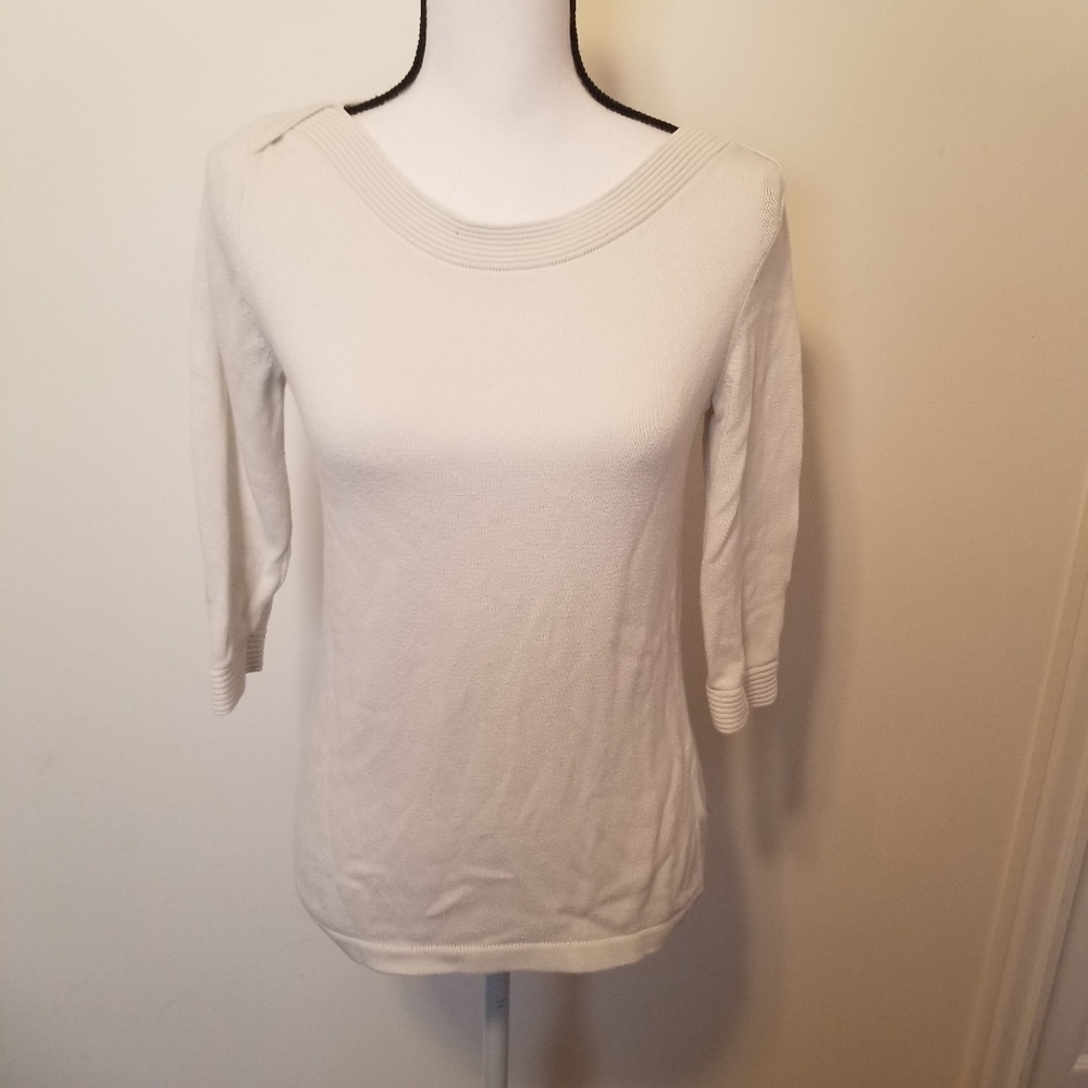 Banana Republic Sweater 3/4 Sleeve Small Boat Neck